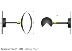Eye Small Wall Lamp af Serge Mouille