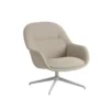 Fiber Lounge Armchair, Ecriture 240 grå swivel base fra Muuto