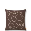 Figure Cushion, coffee/sand fra Ferm Living