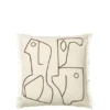 Figure Cushion, off-white/coffee fra Ferm Living