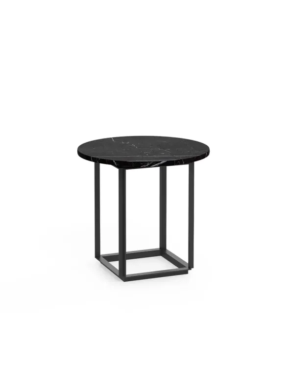 Florence sidebord Ø50, black marquina fra New Works