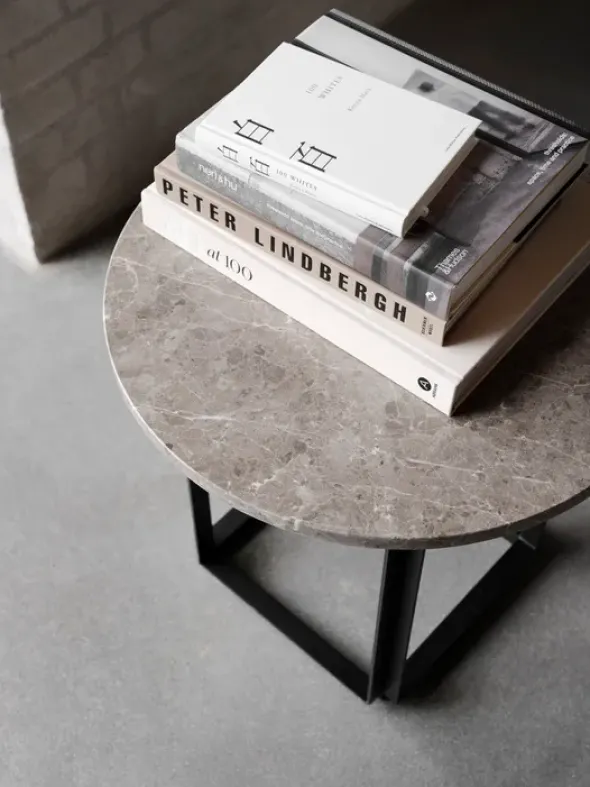Florence sidebord Ø50, Gris Du Marais fra New Works