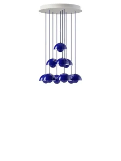 Flowerpot Chandelier VP10, 10 pendants reversed fra &Tradition