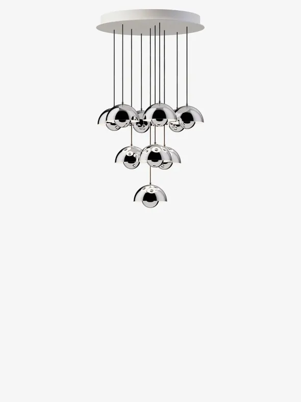 Flowerpot Chandelier VP10, 10 pendants fra &Tradition