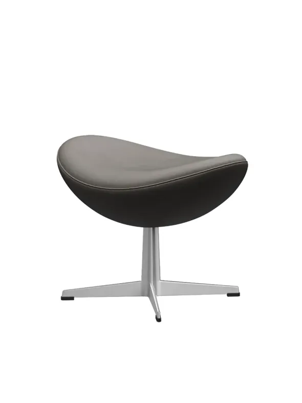 3127 Fodskammel til Ægget af Arne Jacobsen læder