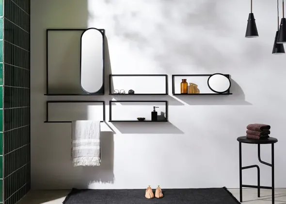 Frame spejl med hylde, large fra Stellar Works