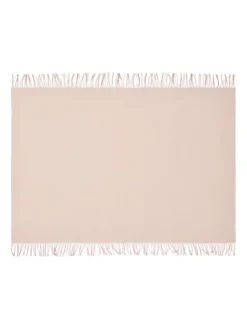 Franja Plaid, pink/white fra Silkeborg Uldspinderi