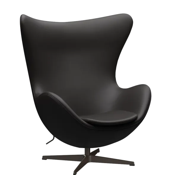 3316 Ægget loungestol, stel i brown bronze af Arne Jacobsen