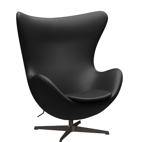 3316 Ægget loungestol, stel i brown bronze af Arne Jacobsen