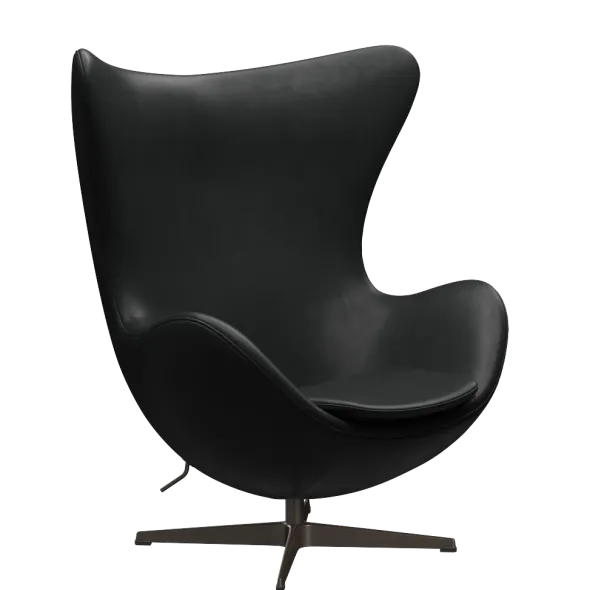 3316 Ægget loungestol, stel i brown bronze af Arne Jacobsen