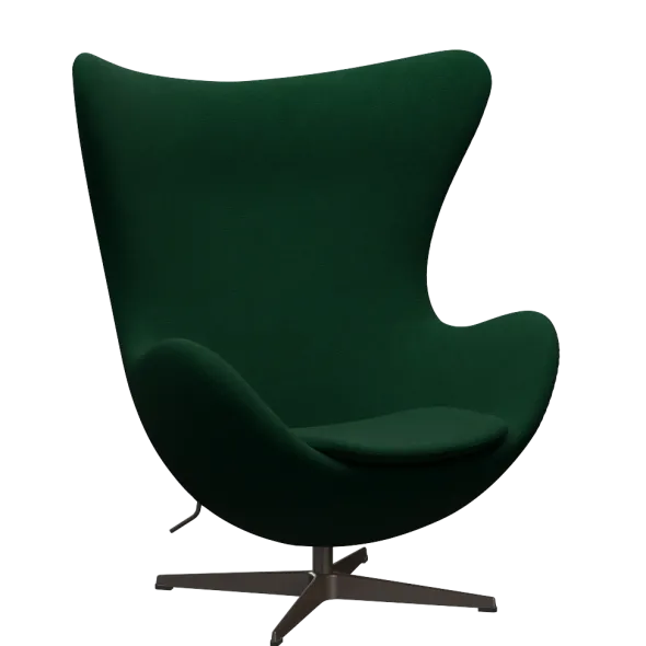 3316 Ægget loungestol, stel i brown bronze af Arne Jacobsen