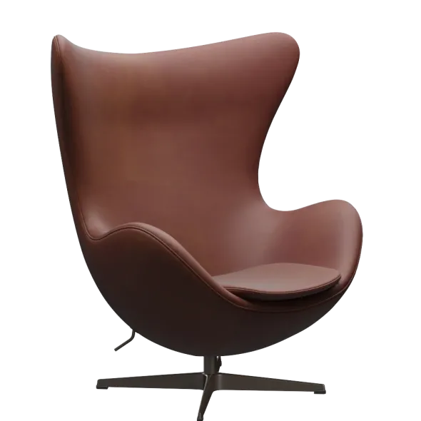 3316 Ægget loungestol, stel i brown bronze af Arne Jacobsen