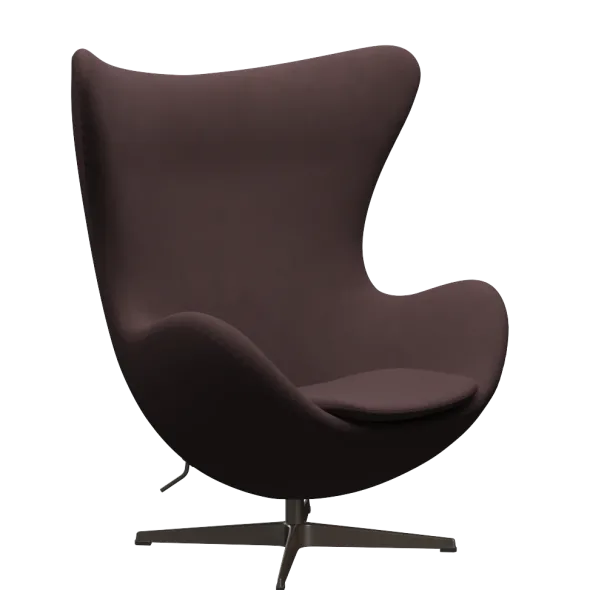 3316 Ægget loungestol, stel i brown bronze af Arne Jacobsen
