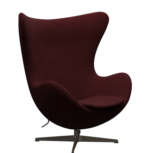 3316 Ægget loungestol, stel i brown bronze af Arne Jacobsen
