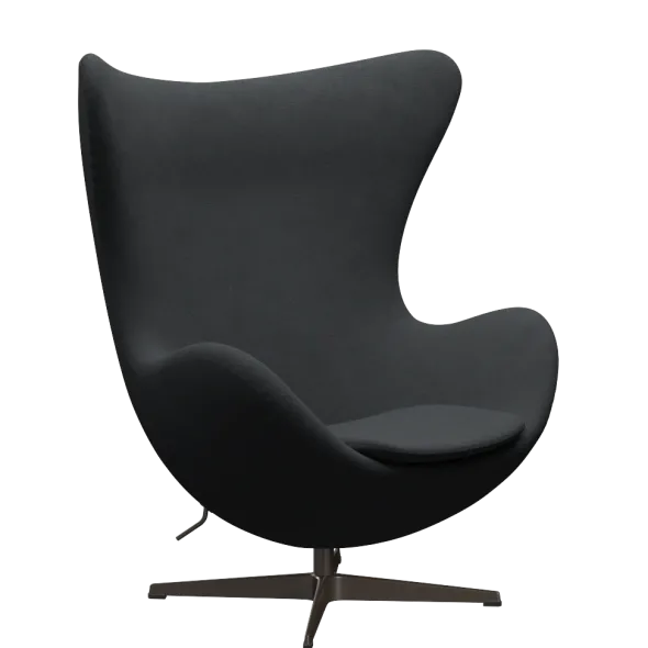 3316 Ægget loungestol, stel i brown bronze af Arne Jacobsen