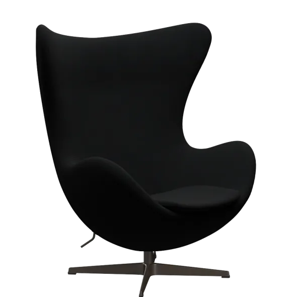 3316 Ægget loungestol, stel i brown bronze af Arne Jacobsen