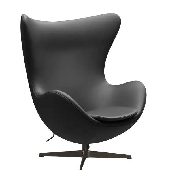 3316 Ægget loungestol, stel i brown bronze af Arne Jacobsen