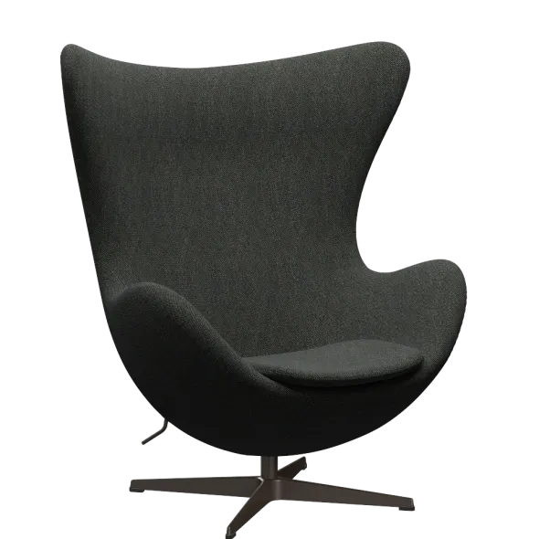 3316 Ægget loungestol, stel i brown bronze af Arne Jacobsen