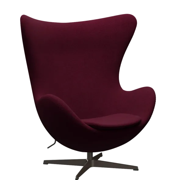 3316 Ægget loungestol, stel i brown bronze af Arne Jacobsen