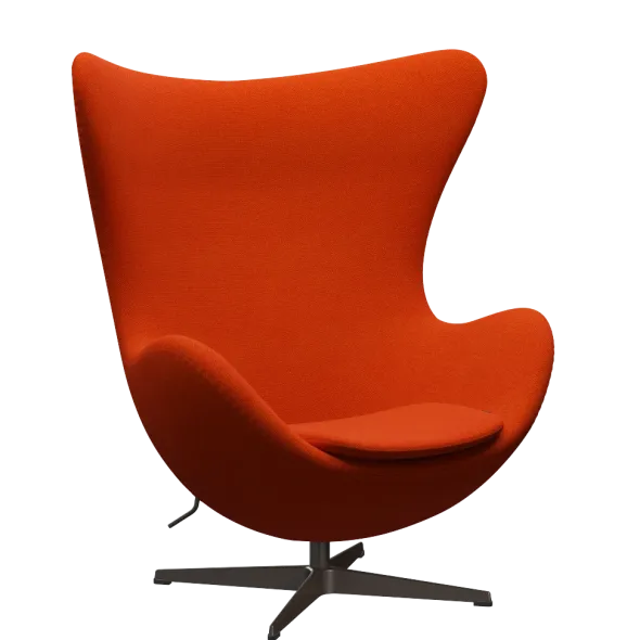 3316 Ægget loungestol, stel i brown bronze af Arne Jacobsen