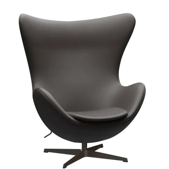 3316 Ægget loungestol, stel i brown bronze af Arne Jacobsen