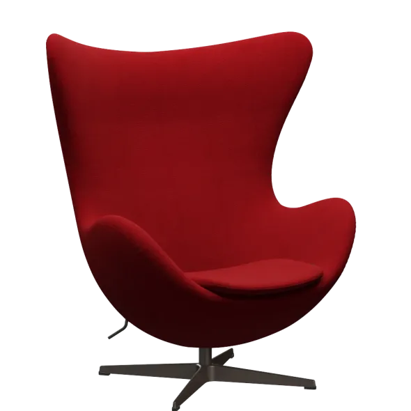 3316 Ægget loungestol, stel i brown bronze af Arne Jacobsen