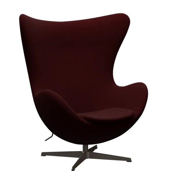 3316 Ægget loungestol, stel i brown bronze af Arne Jacobsen