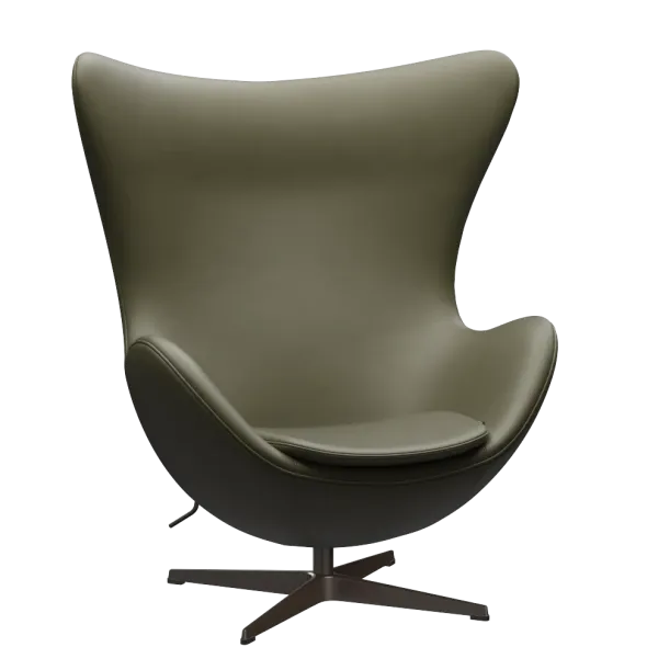 3316 Ægget loungestol, stel i brown bronze af Arne Jacobsen