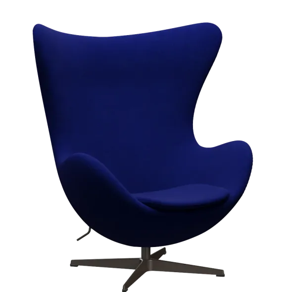 3316 Ægget loungestol, stel i brown bronze af Arne Jacobsen