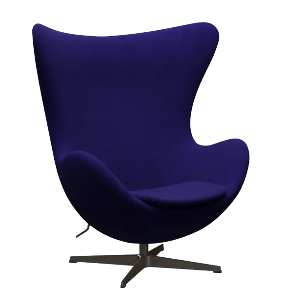 3316 Ægget loungestol, stel i brown bronze af Arne Jacobsen