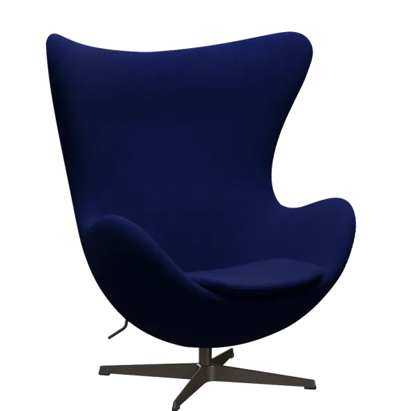 3316 Ægget loungestol, stel i brown bronze af Arne Jacobsen