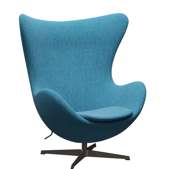 3316 Ægget loungestol, stel i brown bronze af Arne Jacobsen