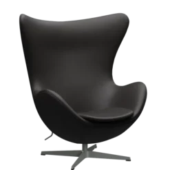 3316 Ægget loungestol, stel i silver grey af Arne Jacobsen