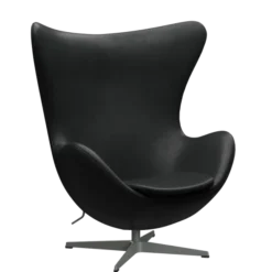 3316 Ægget loungestol, stel i silver grey af Arne Jacobsen