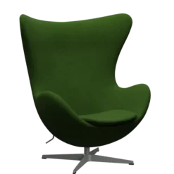 3316 Ægget loungestol, stel i silver grey af Arne Jacobsen