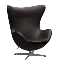 3316 Ægget loungestol, stel i silver grey af Arne Jacobsen