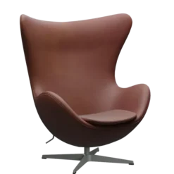 3316 Ægget loungestol, stel i silver grey af Arne Jacobsen