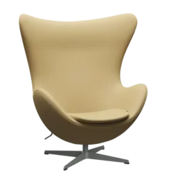 3316 Ægget loungestol, stel i silver grey af Arne Jacobsen