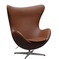 3316 Ægget loungestol, stel i silver grey af Arne Jacobsen