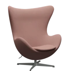 3316 Ægget loungestol, stel i silver grey af Arne Jacobsen