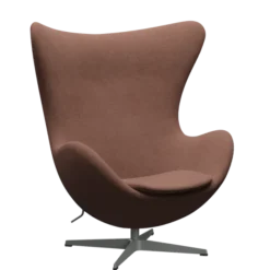 3316 Ægget loungestol, stel i silver grey af Arne Jacobsen