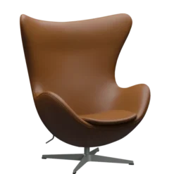 3316 Ægget loungestol, stel i silver grey af Arne Jacobsen