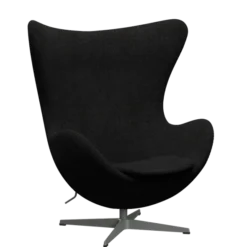3316 Ægget loungestol, stel i silver grey af Arne Jacobsen