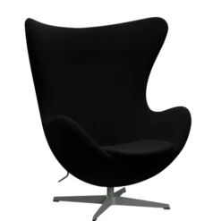 3316 Ægget loungestol, stel i silver grey af Arne Jacobsen
