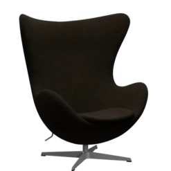 3316 Ægget loungestol, stel i silver grey af Arne Jacobsen