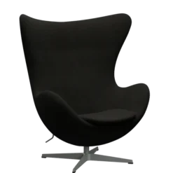 3316 Ægget loungestol, stel i silver grey af Arne Jacobsen