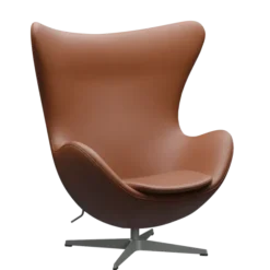 3316 Ægget loungestol, stel i silver grey af Arne Jacobsen