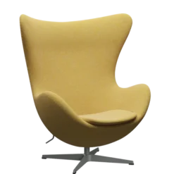 3316 Ægget loungestol, stel i silver grey af Arne Jacobsen