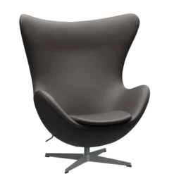 3316 Ægget loungestol, stel i silver grey af Arne Jacobsen