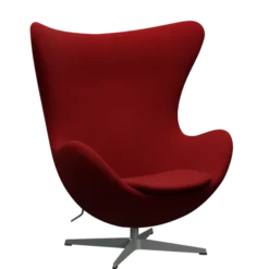 3316 Ægget loungestol, stel i silver grey af Arne Jacobsen